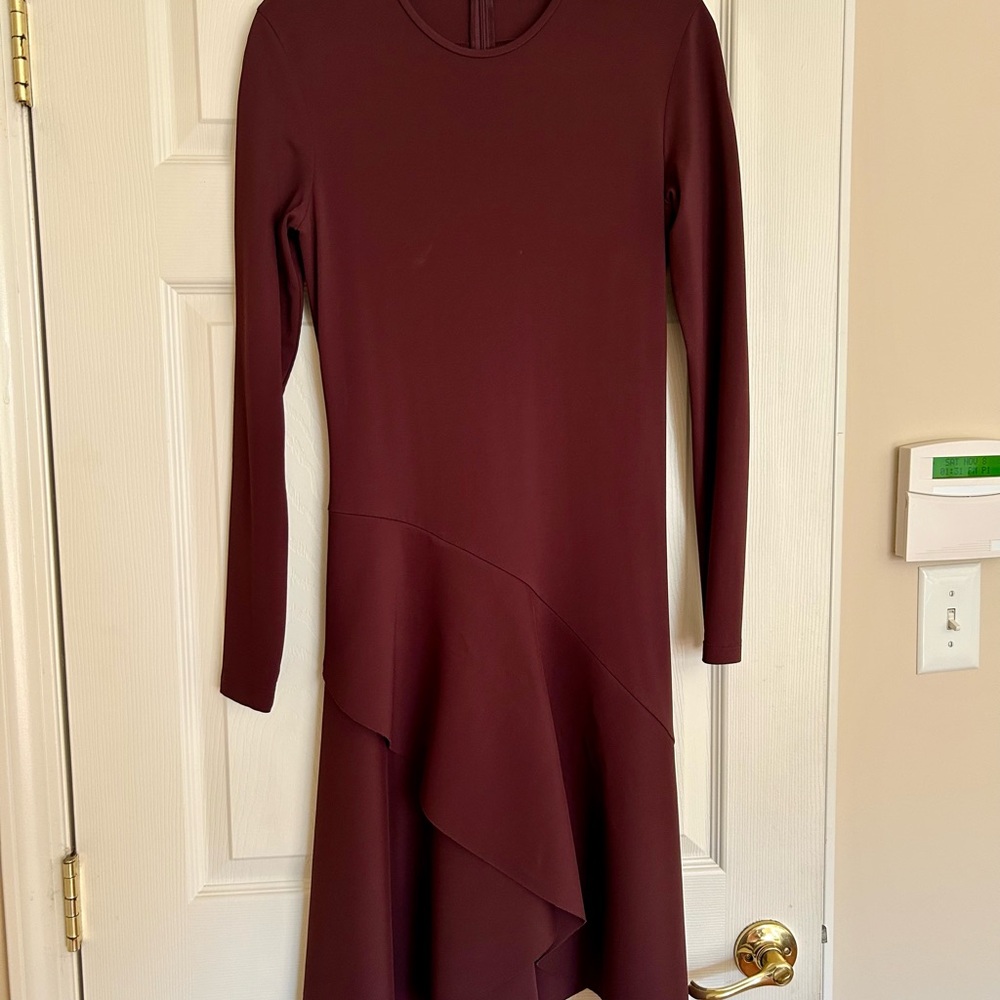 Givenchy Dark Cherry 🍒 color Asymmetrical Dress Size Small - Picture 5 of 10